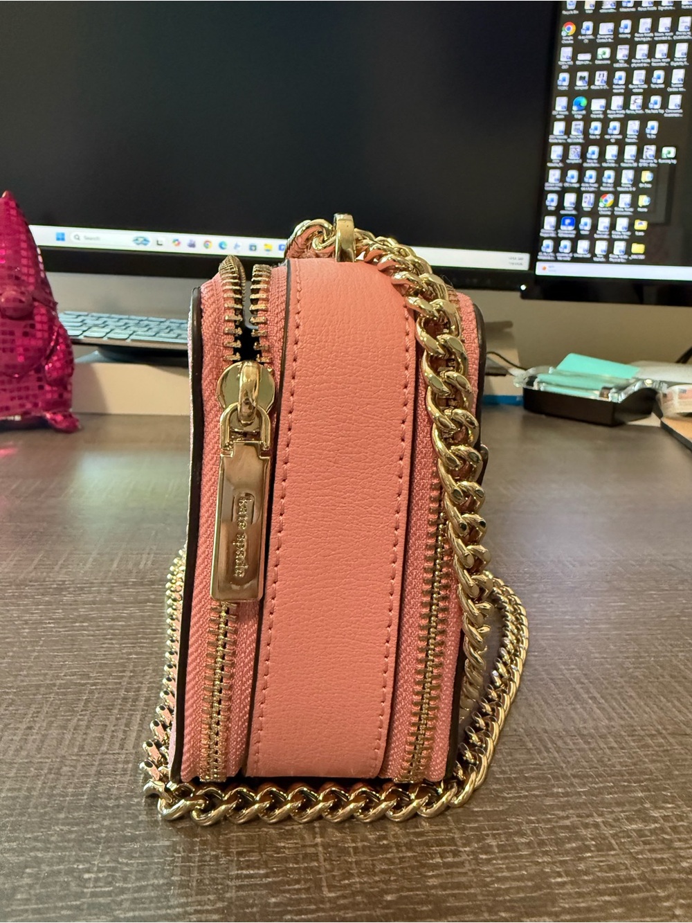 Kate Spade used pink leather chain crossbody bag - Picture 4 of 7